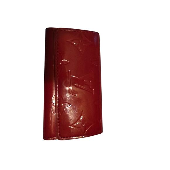 LOUIS VUITTON Vernis Multicles 4 Hooks Key Case Red LV - Picture 1 of 12